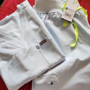 Figs Sky Blue Scrub Ensemble